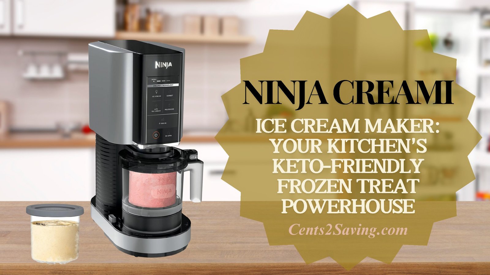 Ninja CREAMi Ice Cream Maker: Your Kitchen’s Keto-Friendly Frozen Treat Powerhouse with Easy Keto Strawberry Ice Cream recipe..